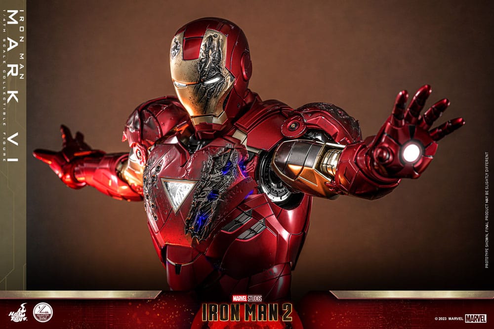 IRON MAN 2 FIGURA 1/4 IRON MAN MARK VI 48 CM | HOT TOYS – LÍNEA QUARTER SCALE