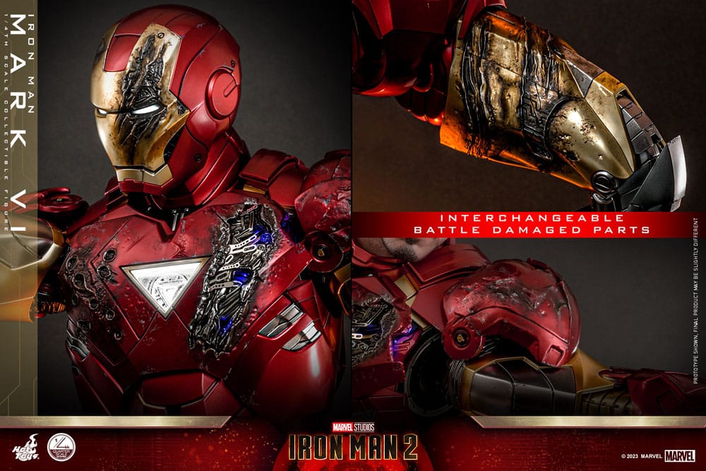 IRON MAN 2 FIGURA 1/4 IRON MAN MARK VI 48 CM | HOT TOYS – LÍNEA QUARTER SCALE