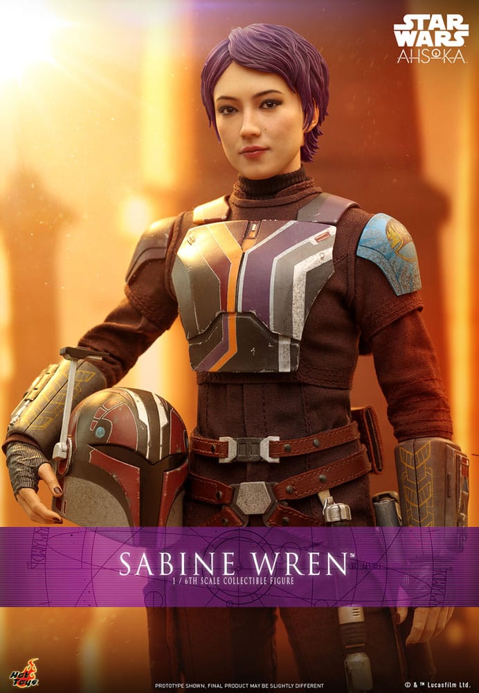 SABINE WREN FIGURA 1/6 28 CM STAR WARS AHSOKA HOT TOYS