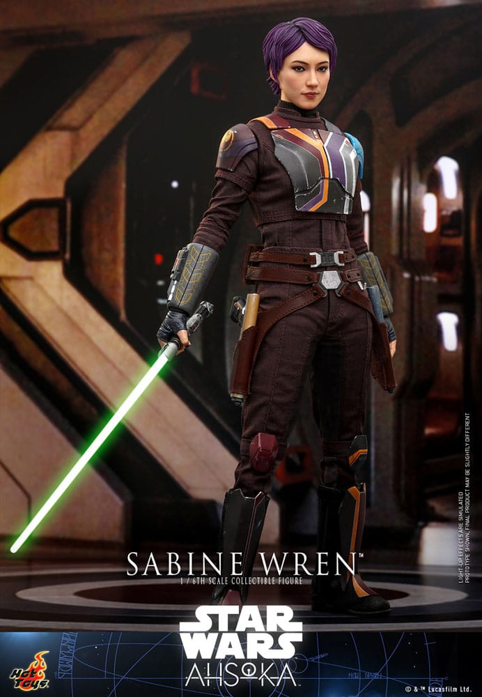 SABINE WREN FIGURA 1/6 28 CM STAR WARS AHSOKA HOT TOYS