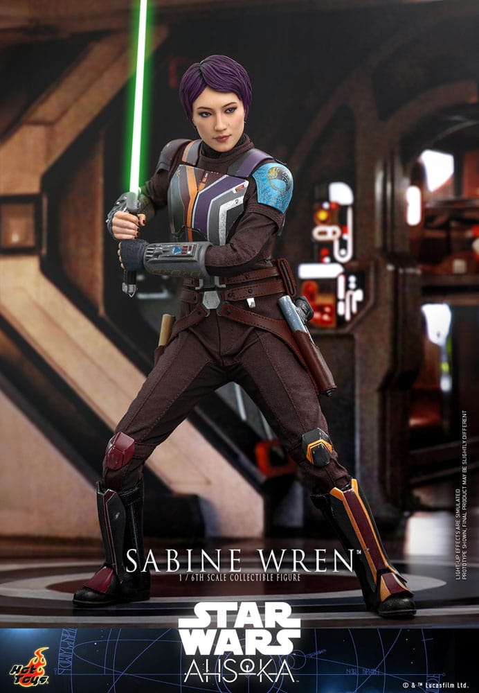 SABINE WREN FIGURA 1/6 28 CM STAR WARS AHSOKA HOT TOYS