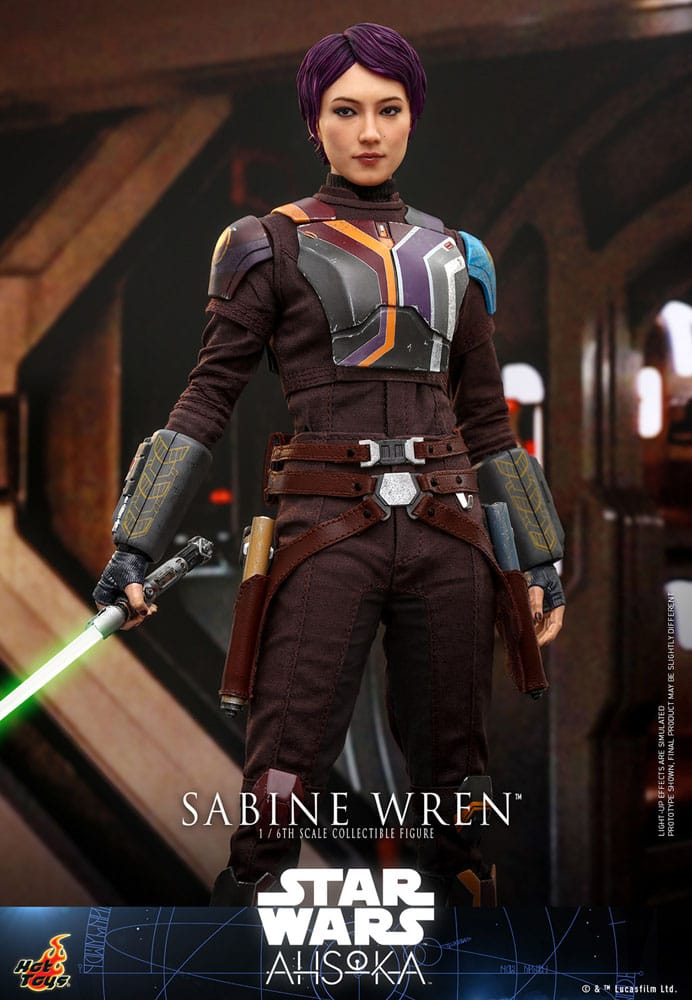 SABINE WREN FIGURA 1/6 28 CM STAR WARS AHSOKA HOT TOYS