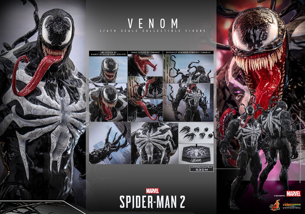 VENOM - SPIDER-MAN 2 (VIDEOGAME) - HOT TOYS FIGURA 1/6 ESCALA 53 CM