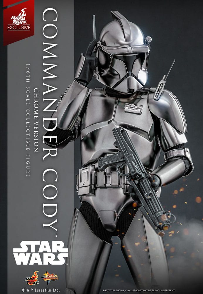 COMMANDER CODY CHROME VERSION FIGURA 1/6 STAR WARS 30 CM HOT TOYS EXCLUSIVE