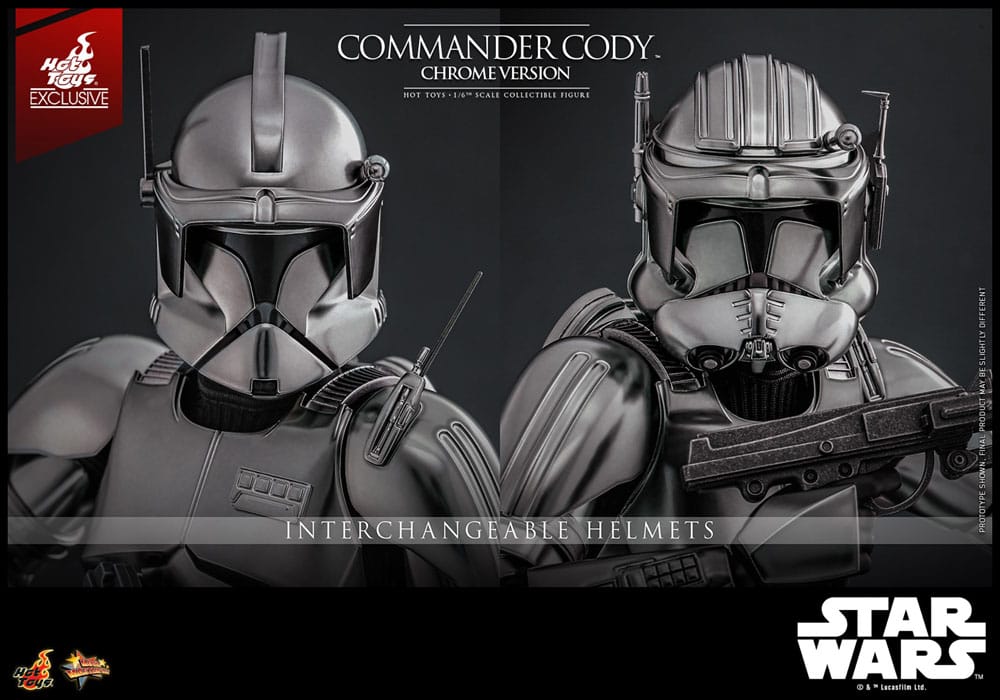 COMMANDER CODY CHROME VERSION FIGURA 1/6 STAR WARS 30 CM HOT TOYS EXCLUSIVE