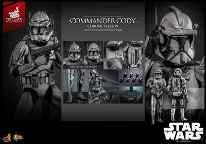 COMMANDER CODY CHROME VERSION FIGURA 1/6 STAR WARS 30 CM HOT TOYS EXCLUSIVE