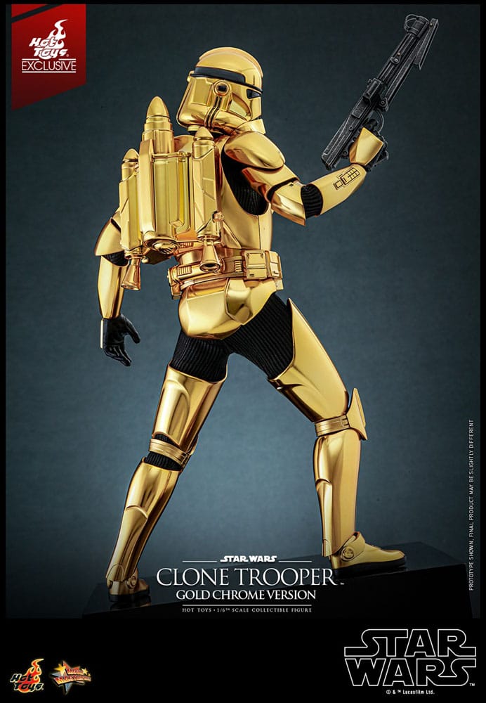 CLONE TROOPER (GOLD CHROME VERSION) – STAR WARS 1/6 SCALE FIGURE 30 CM (HOT TOYS – EXCLUSIVE EDITION)