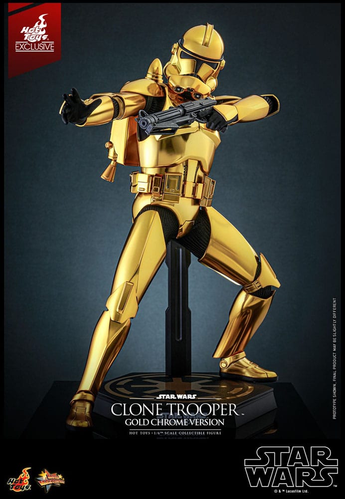 CLONE TROOPER (GOLD CHROME VERSION) – STAR WARS 1/6 SCALE FIGURE 30 CM (HOT TOYS – EXCLUSIVE EDITION)