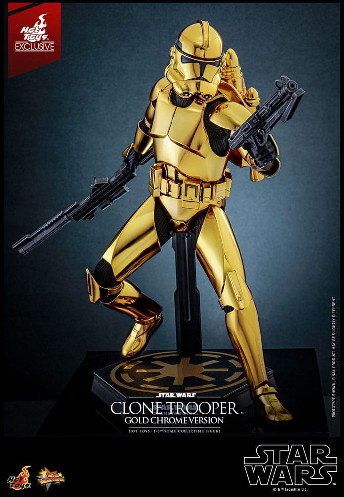 CLONE TROOPER (GOLD CHROME VERSION) – STAR WARS 1/6 SCALE FIGURE 30 CM (HOT TOYS – EXCLUSIVE EDITION)