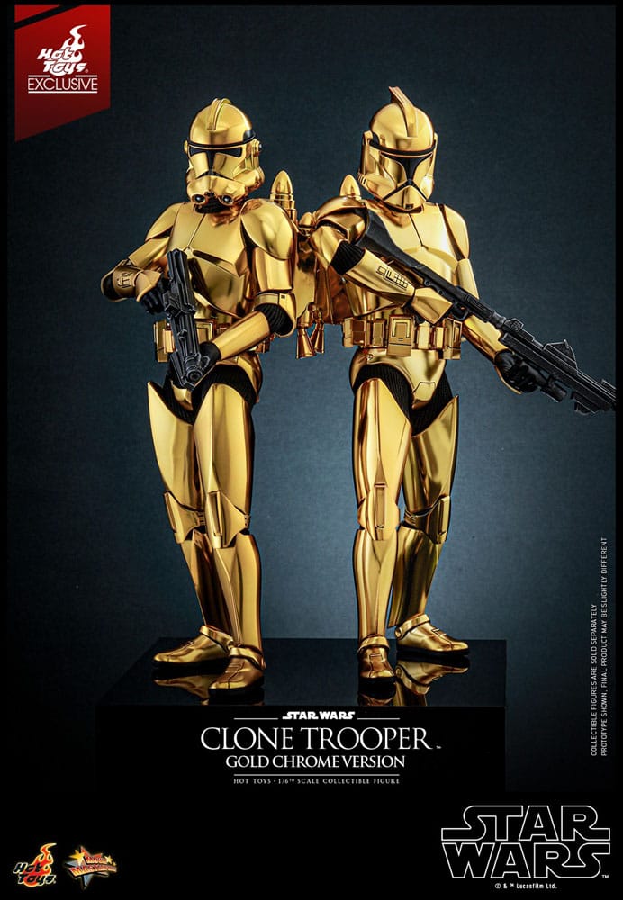CLONE TROOPER (GOLD CHROME VERSION) – STAR WARS 1/6 SCALE FIGURE 30 CM (HOT TOYS – EXCLUSIVE EDITION)