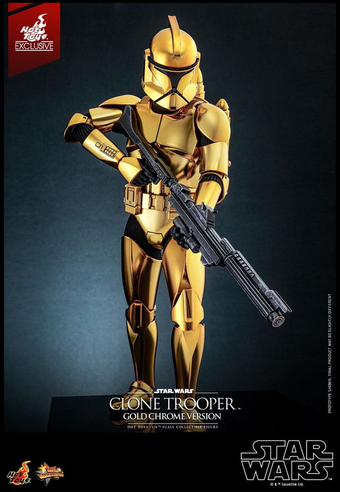 CLONE TROOPER (GOLD CHROME VERSION) – STAR WARS 1/6 SCALE FIGURE 30 CM (HOT TOYS – EXCLUSIVE EDITION)