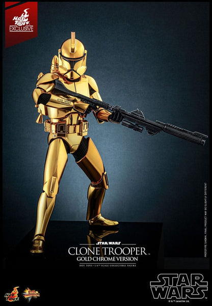 CLONE TROOPER (GOLD CHROME VERSION) – STAR WARS 1/6 SCALE FIGURE 30 CM (HOT TOYS – EXCLUSIVE EDITION)