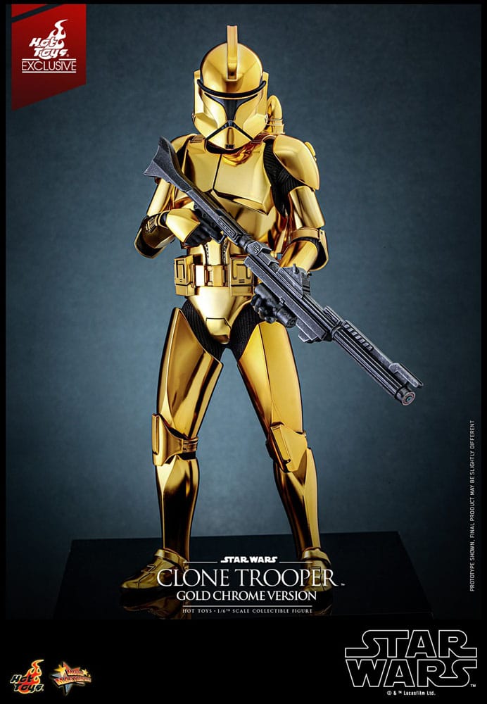 CLONE TROOPER (GOLD CHROME VERSION) – STAR WARS 1/6 SCALE FIGURE 30 CM (HOT TOYS – EXCLUSIVE EDITION)