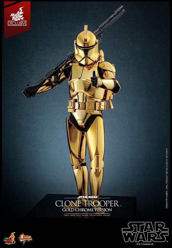 CLONE TROOPER (GOLD CHROME VERSION) – STAR WARS 1/6 SCALE FIGURE 30 CM (HOT TOYS – EXCLUSIVE EDITION)