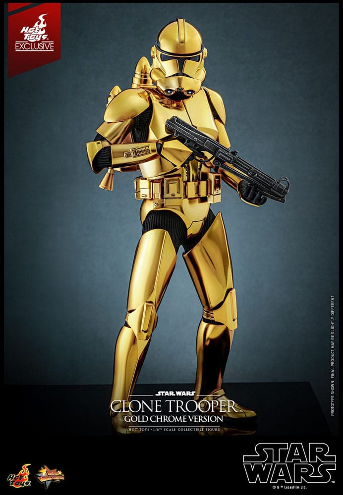 CLONE TROOPER (GOLD CHROME VERSION) – STAR WARS 1/6 SCALE FIGURE 30 CM (HOT TOYS – EXCLUSIVE EDITION)