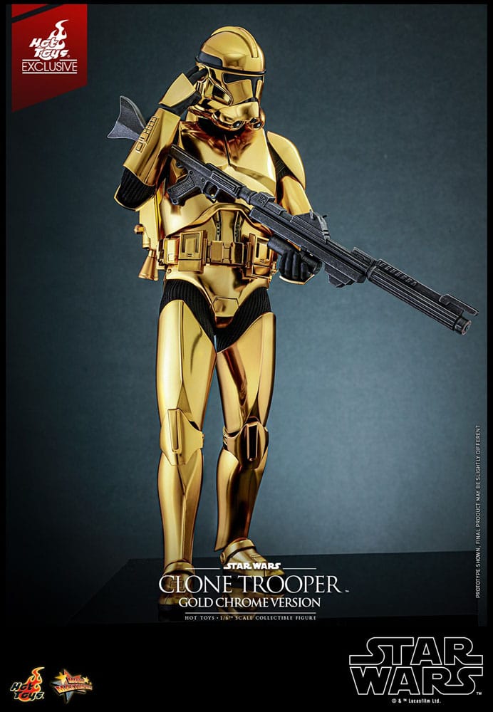 CLONE TROOPER (GOLD CHROME VERSION) – STAR WARS 1/6 SCALE FIGURE 30 CM (HOT TOYS – EXCLUSIVE EDITION)
