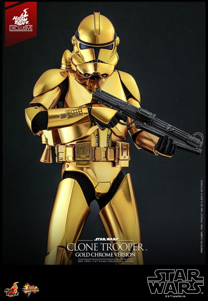 CLONE TROOPER (GOLD CHROME VERSION) – STAR WARS 1/6 SCALE FIGURE 30 CM (HOT TOYS – EXCLUSIVE EDITION)