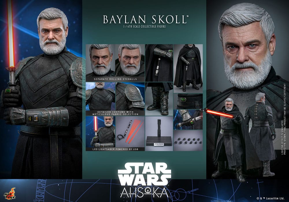 BAYLAN SKOLL – 1/6 SCALE HOT TOYS FIGURE – STAR WARS AHSOKA