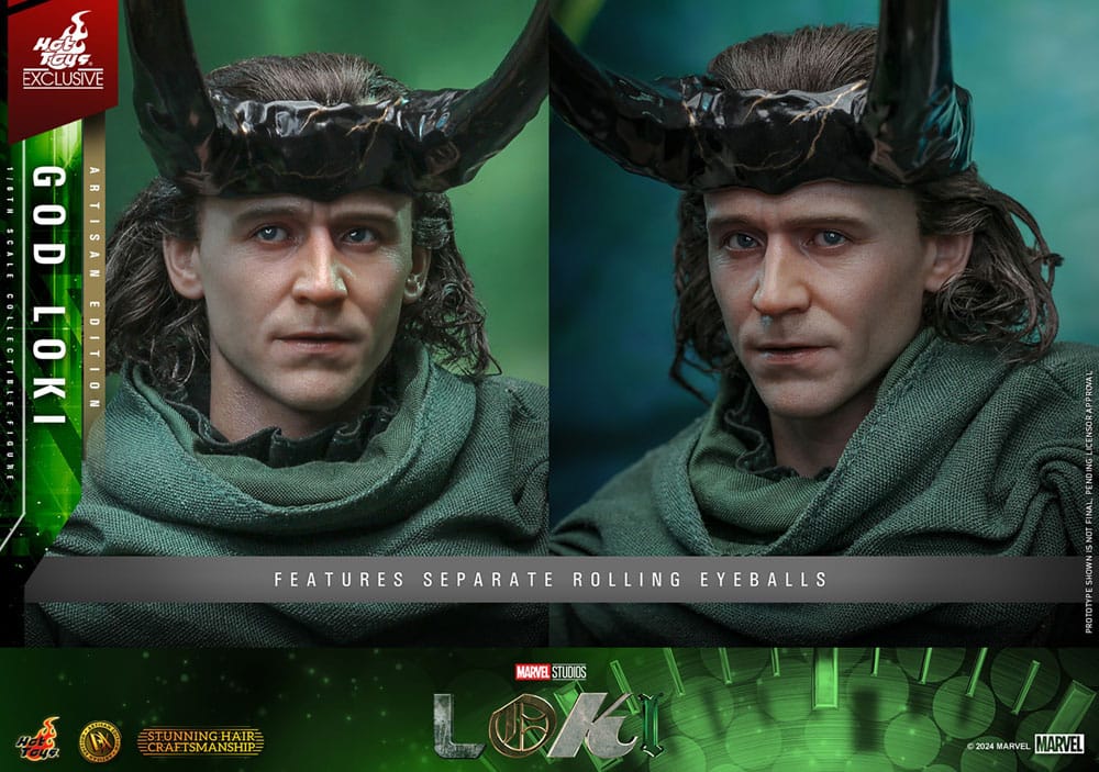 LOKI – GOD LOKI ARTISAN EDITION DX 1/6 HOT TOYS EXCLUSIVE – MARVEL, 31 CM