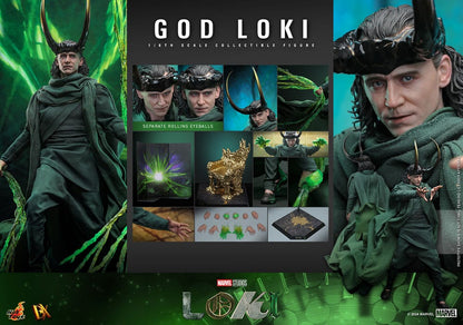 GOD LOKI FIGURA DX 1/6 MARVEL 31 CM HOT TOYS