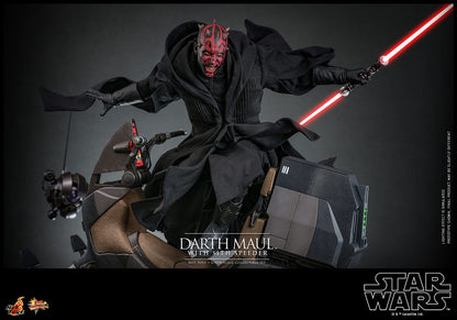DARTH MAUL WITH SITH SPEEDER – STAR WARS EPISODE I 1/6 HOT TOYS MOVIE MASTERPIECE