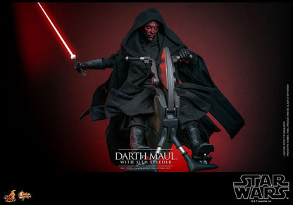 DARTH MAUL WITH SITH SPEEDER – STAR WARS EPISODE I 1/6 HOT TOYS MOVIE MASTERPIECE