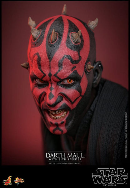DARTH MAUL WITH SITH SPEEDER – STAR WARS EPISODE I 1/6 HOT TOYS MOVIE MASTERPIECE
