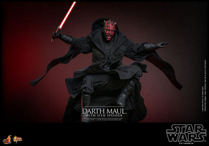 DARTH MAUL WITH SITH SPEEDER – STAR WARS EPISODE I 1/6 HOT TOYS MOVIE MASTERPIECE