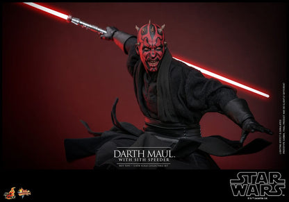DARTH MAUL WITH SITH SPEEDER – STAR WARS EPISODE I 1/6 HOT TOYS MOVIE MASTERPIECE