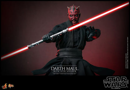 DARTH MAUL WITH SITH SPEEDER – STAR WARS EPISODE I 1/6 HOT TOYS MOVIE MASTERPIECE