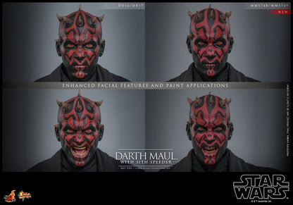 DARTH MAUL WITH SITH SPEEDER – STAR WARS EPISODE I 1/6 HOT TOYS MOVIE MASTERPIECE