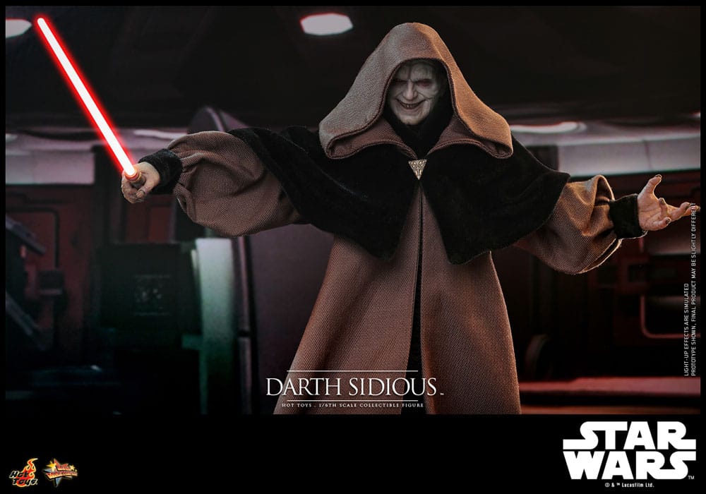 DARTH SIDIOUS – FIGURE MOVIE MASTERPIECE 1/6 HOT TOYS STAR WARS 29 CM