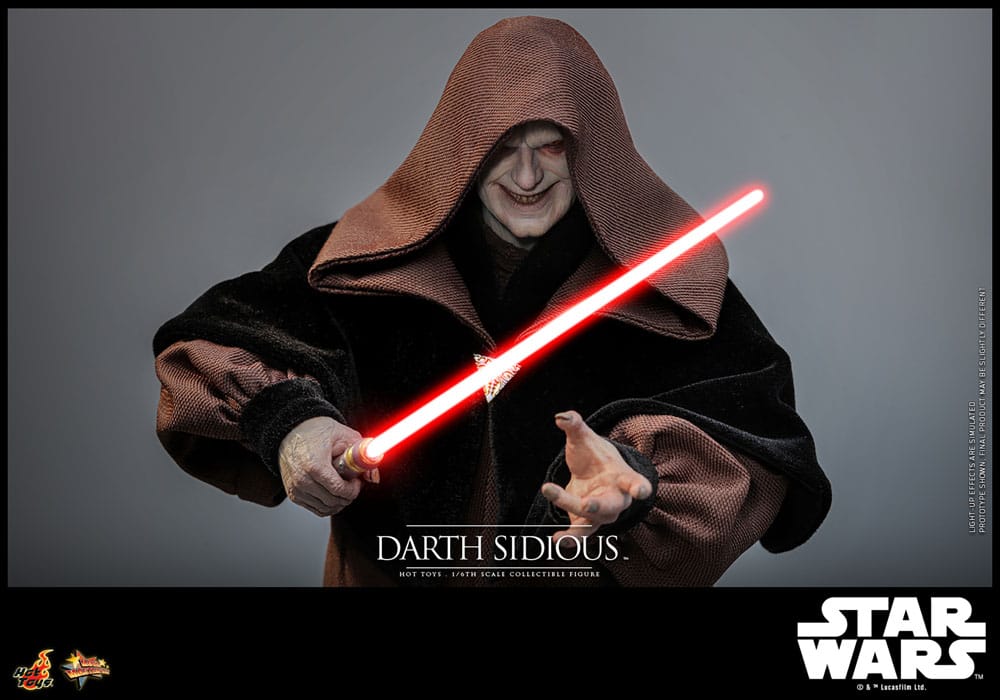 DARTH SIDIOUS – FIGURE MOVIE MASTERPIECE 1/6 HOT TOYS STAR WARS 29 CM