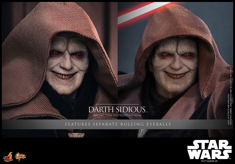DARTH SIDIOUS – FIGURE MOVIE MASTERPIECE 1/6 HOT TOYS STAR WARS 29 CM