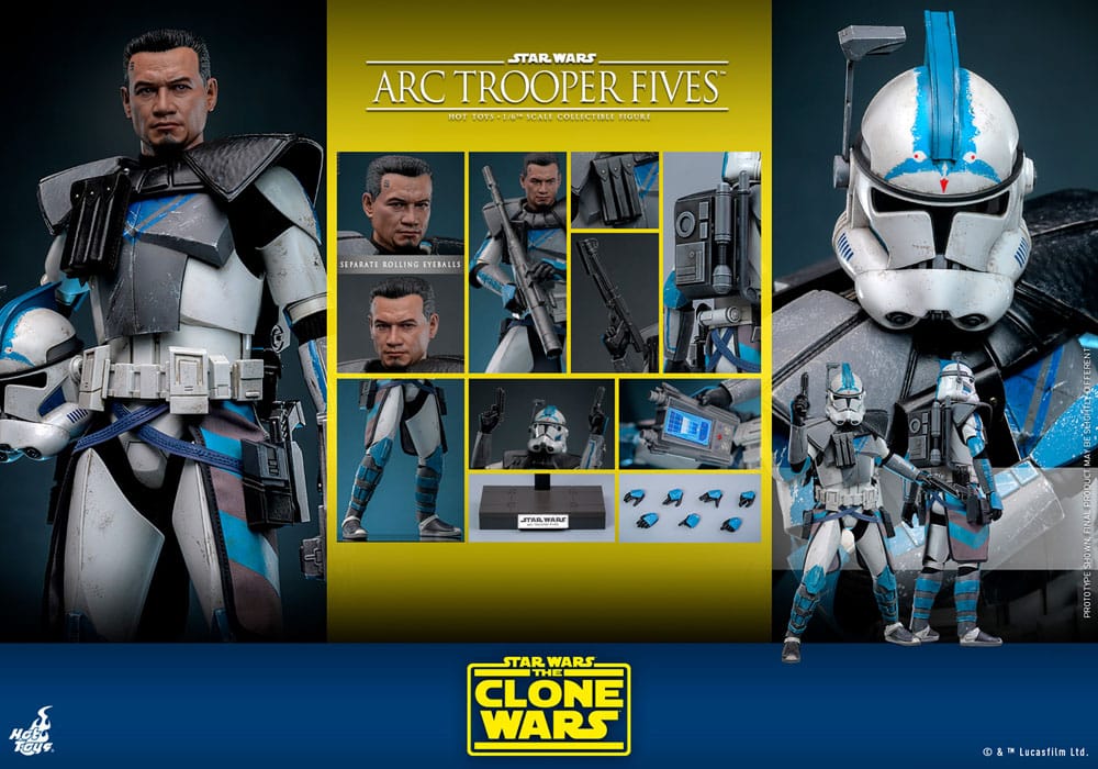 ARC TROOPER FIVES - STAR WARS - THE CLONE WARS - FIGURA 1/6 - HOT TOYS - 30 CM