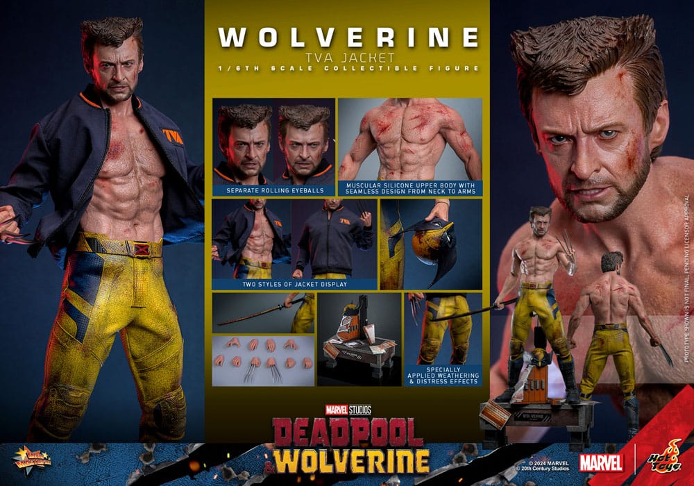 WOLVERINE DEADPOOL & WOLVERINE - MOVIE MASTERPIECE 1/6 - TVA JACKET VERSION 31 CM HOT TOYS