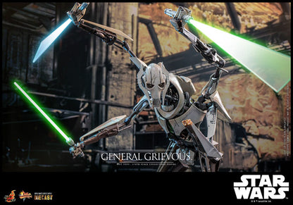 STAR WARS FIGURA MOVIE MASTERPIECE - DIECAST 1/6 GENERAL GRIEVOUS - 42 CM HOT TOYS