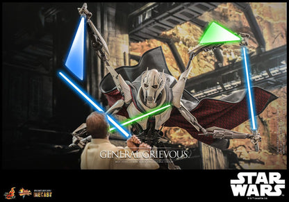 STAR WARS FIGURA MOVIE MASTERPIECE - DIECAST 1/6 GENERAL GRIEVOUS - 42 CM HOT TOYS