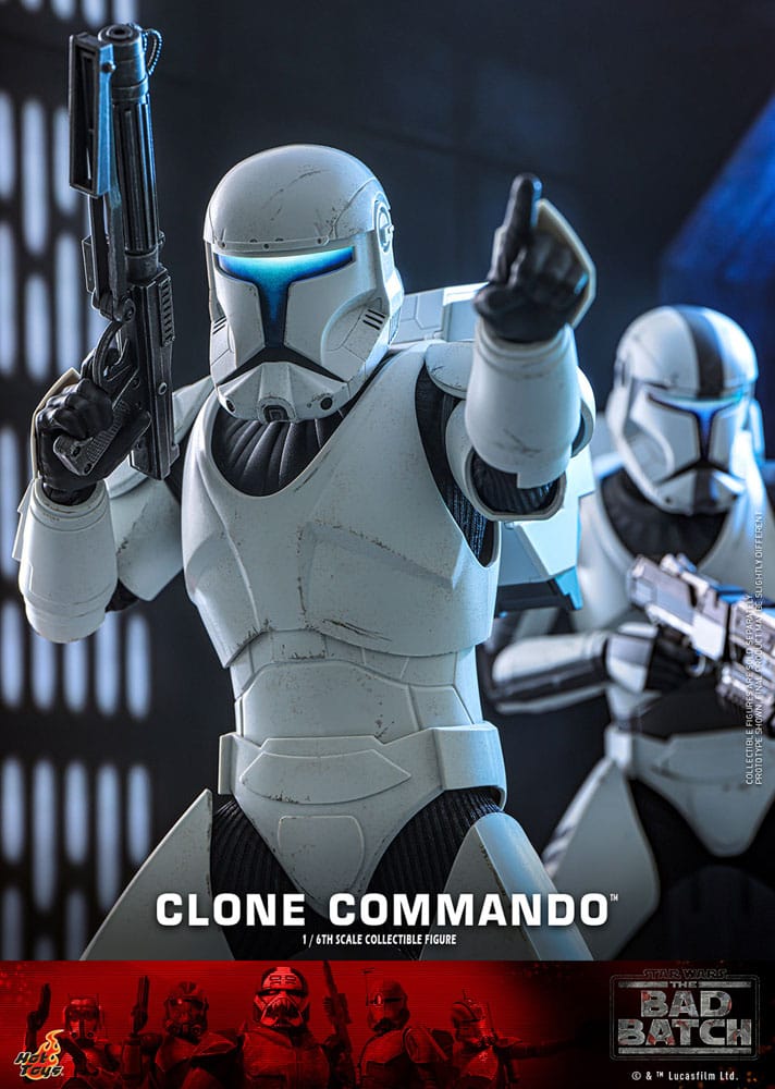 STAR WARS THE BAD BATCH CLONE COMMANDO 30 CM - HOT TOYS FIGURA 1/6 COLECCIONABLE CON LUZ LED Y MOCHILA FUNCIONAL