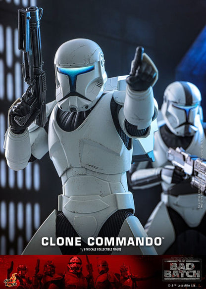 STAR WARS THE BAD BATCH CLONE COMMANDO 30 CM - HOT TOYS FIGURA 1/6 COLECCIONABLE CON LUZ LED Y MOCHILA FUNCIONAL