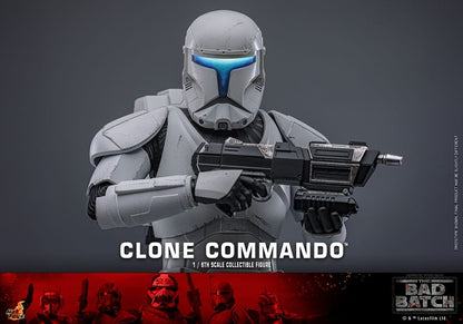 STAR WARS THE BAD BATCH CLONE COMMANDO 30 CM - HOT TOYS FIGURA 1/6 COLECCIONABLE CON LUZ LED Y MOCHILA FUNCIONAL