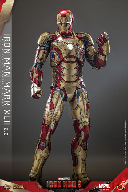 IRON MAN MARK XLII 2.0 - IRON MAN 3 - HOT TOYS FIGURA 1/6 ESCALA 32 CM