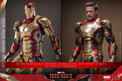IRON MAN MARK XLII 2.0 - IRON MAN 3 - HOT TOYS FIGURA 1/6 ESCALA 32 CM