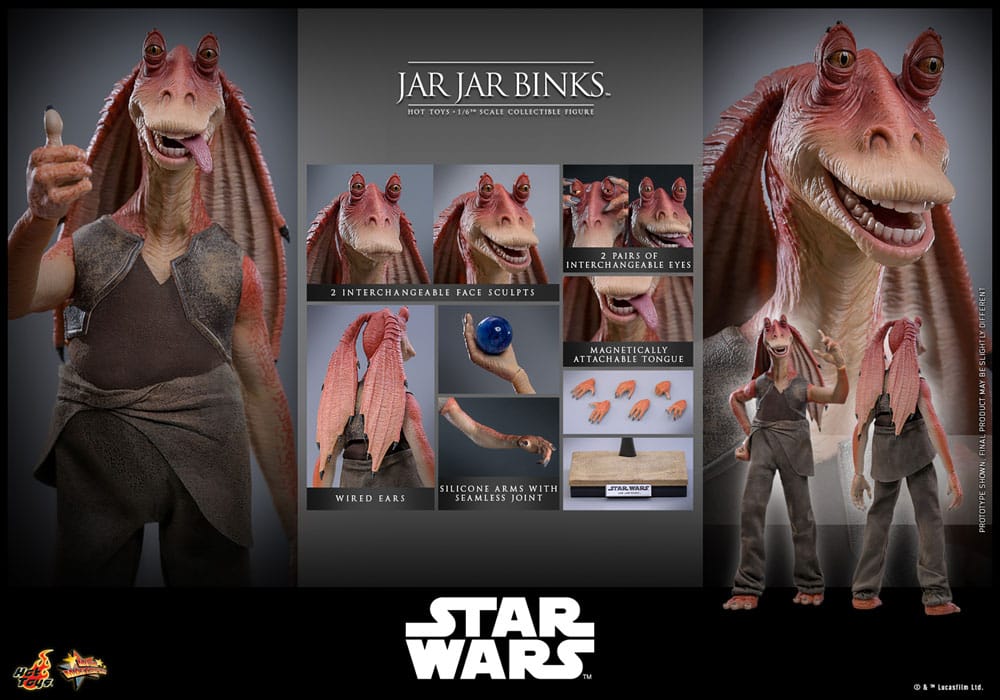 JAR JAR BINKS – FIGURA HOT TOYS 1/6 – STAR WARS EPISODIO I