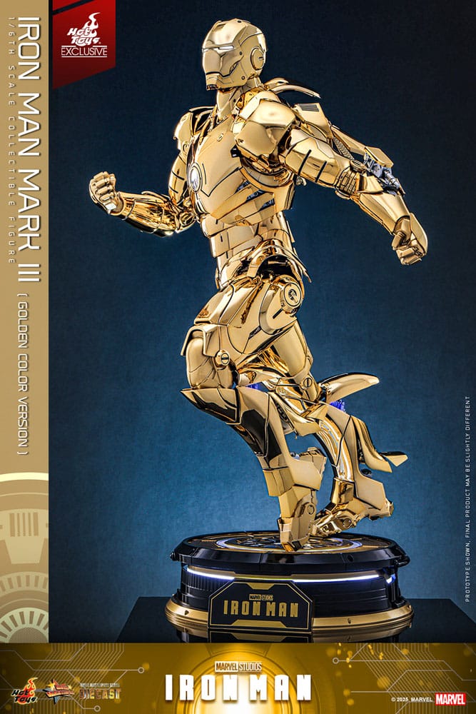 IIRON MAN MARK III GOLD COLOR VERSION – MOVIE MASTERPIECE DIECAST 1/6 (HOT TOYS – MARVEL EXCLUSIVE)