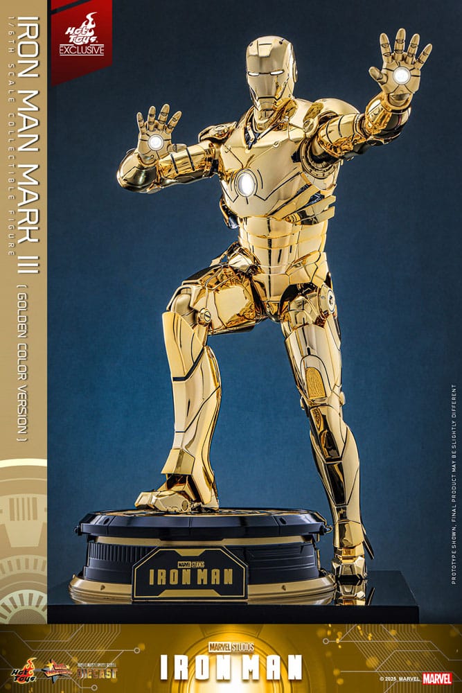 IIRON MAN MARK III GOLD COLOR VERSION – MOVIE MASTERPIECE DIECAST 1/6 (HOT TOYS – MARVEL EXCLUSIVE)