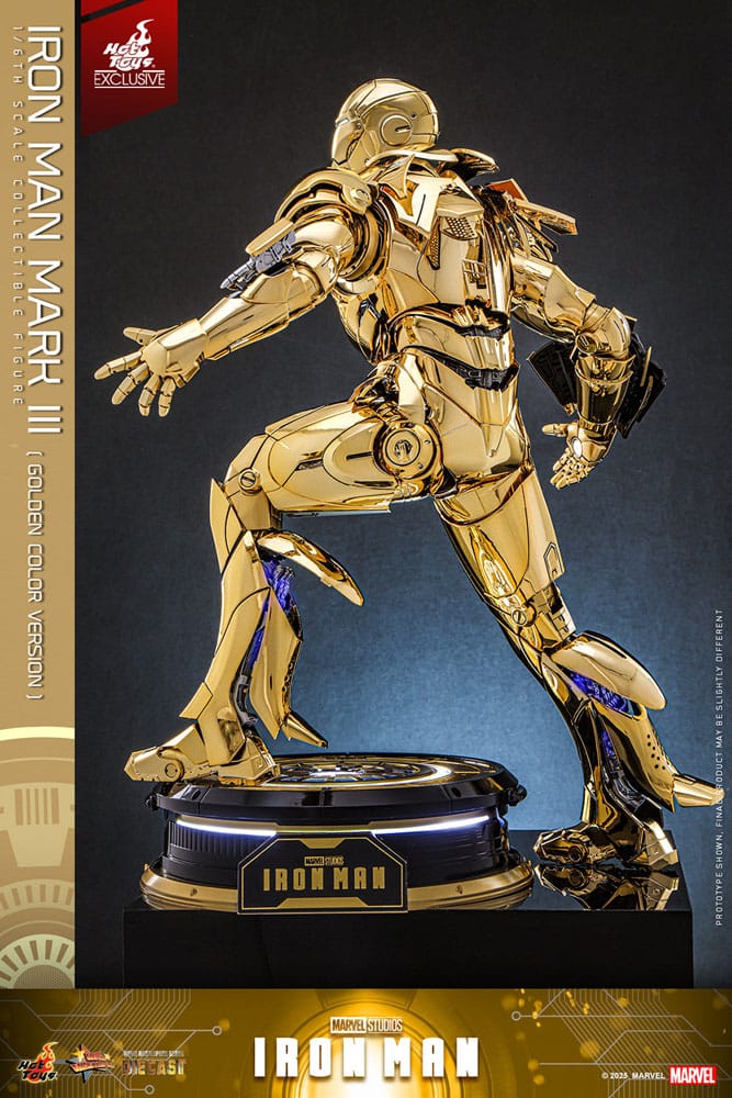 IIRON MAN MARK III GOLD COLOR VERSION – MOVIE MASTERPIECE DIECAST 1/6 (HOT TOYS – MARVEL EXCLUSIVE)