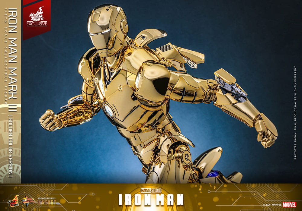 IIRON MAN MARK III GOLD COLOR VERSION – MOVIE MASTERPIECE DIECAST 1/6 (HOT TOYS – MARVEL EXCLUSIVE)