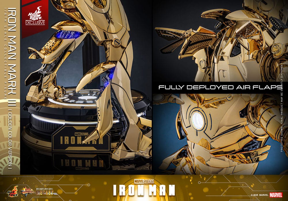 IIRON MAN MARK III GOLD COLOR VERSION – MOVIE MASTERPIECE DIECAST 1/6 (HOT TOYS – MARVEL EXCLUSIVE)