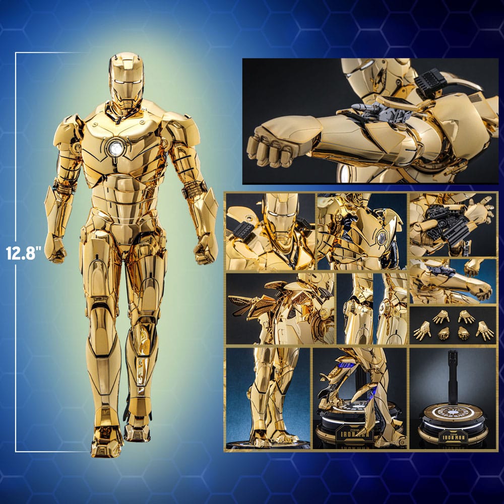IIRON MAN MARK III GOLD COLOR VERSION – MOVIE MASTERPIECE DIECAST 1/6 (HOT TOYS – MARVEL EXCLUSIVE)